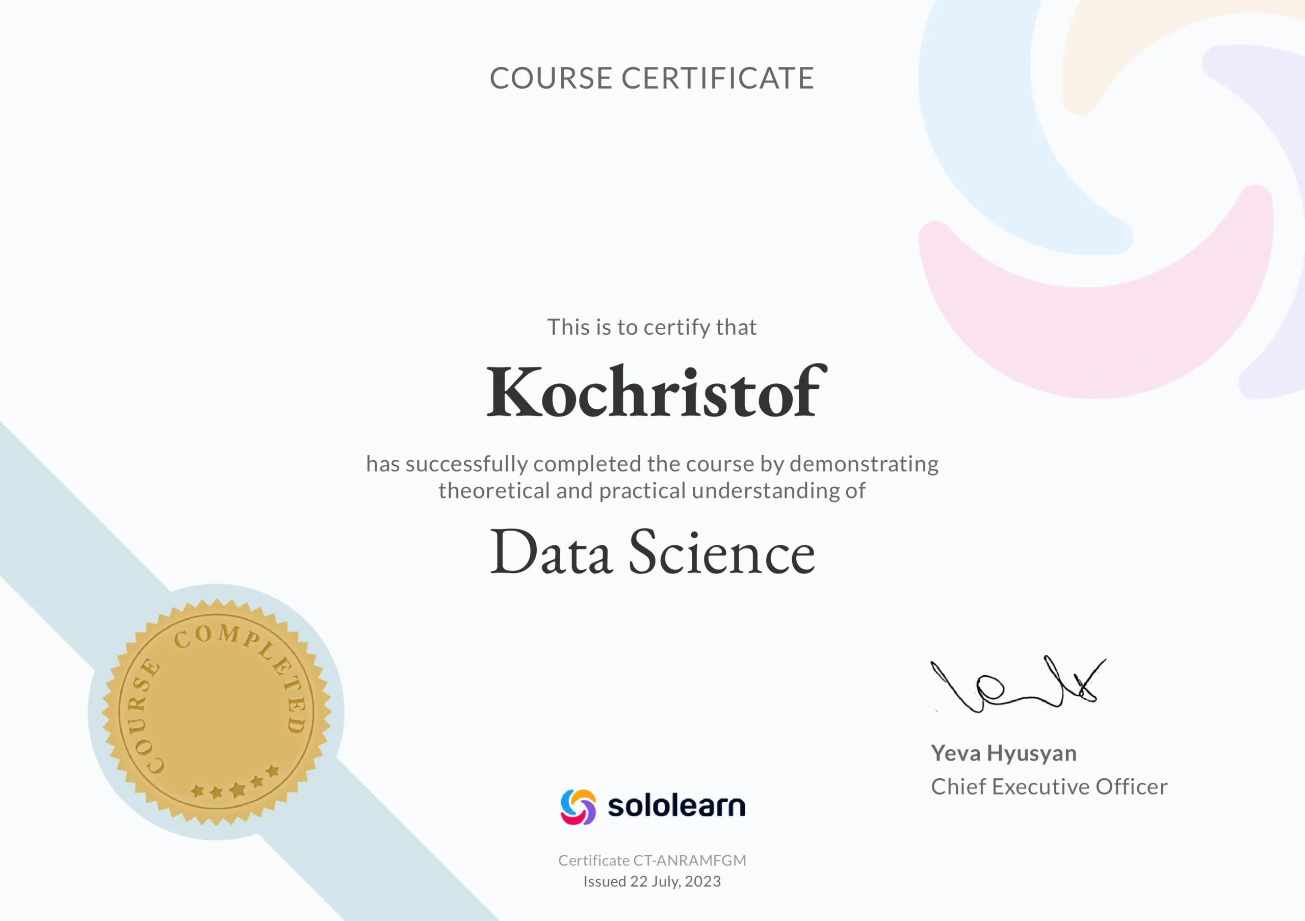Data Science – Certification