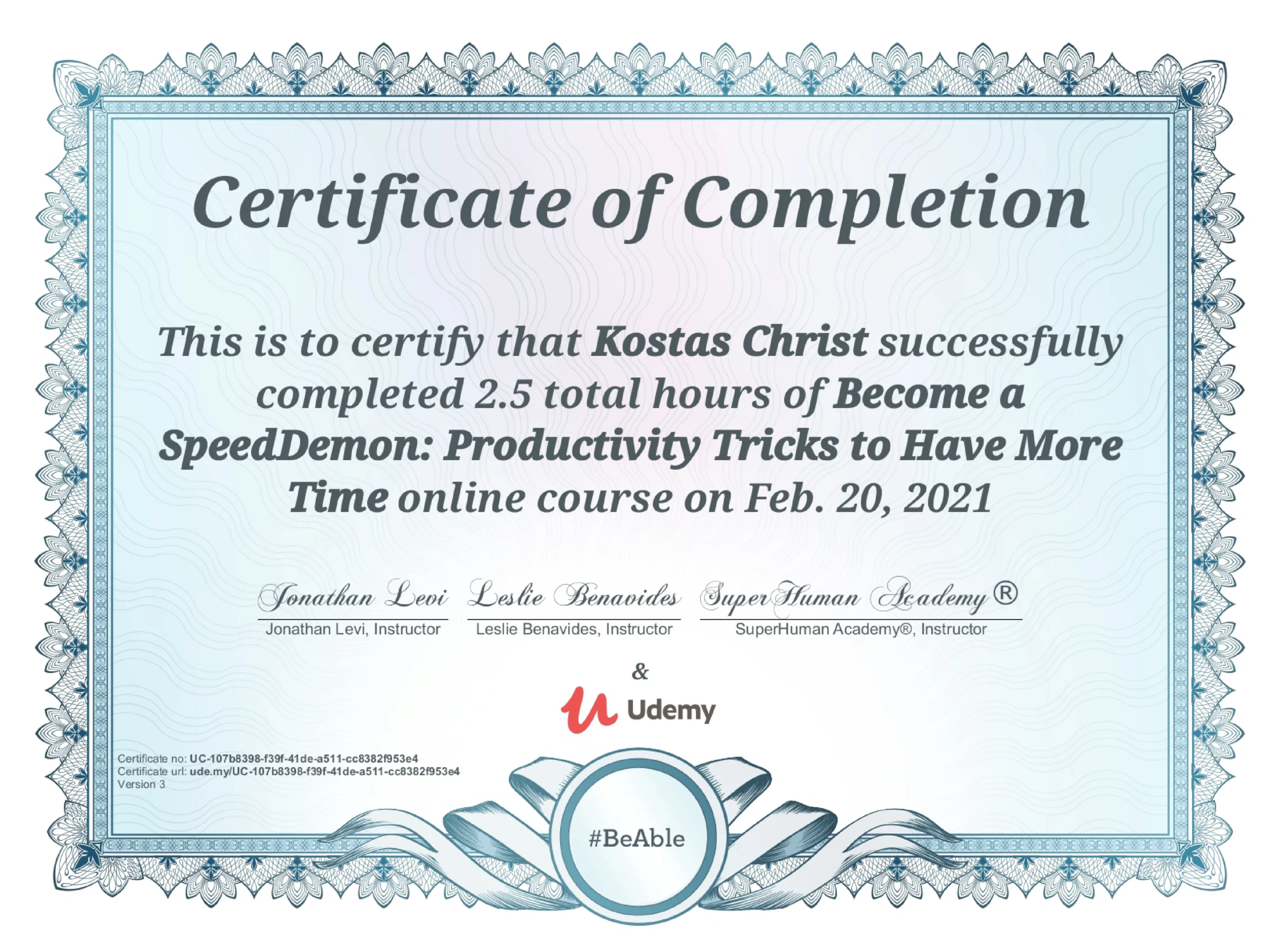 Become a SpeedDemon – Certification