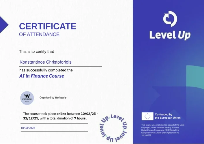Workearly - AI in Finance - Level Up