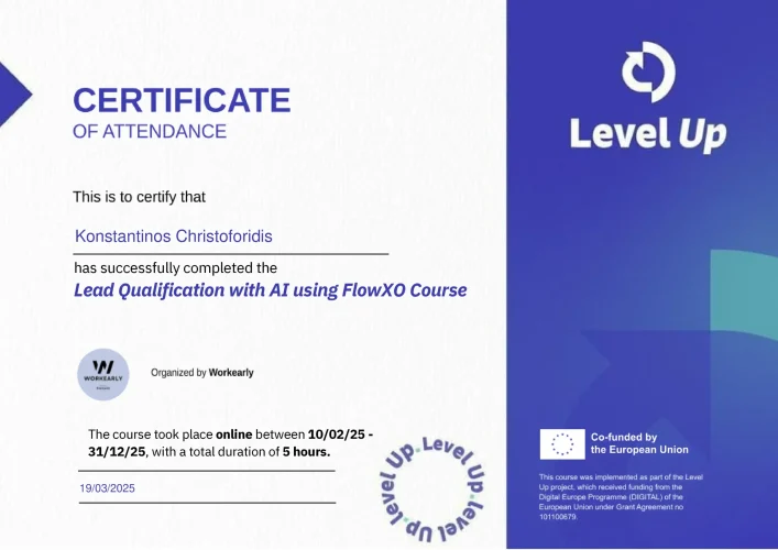 Workearly - Lead Qualification with AI using FlowXO -Level Up